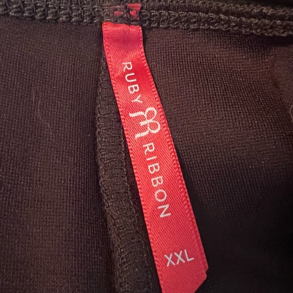 Ruby Ribbon Dark Brown Pants Sz XXL Slim Leg Ponte Knit Flattering Tummy Control - Picture 3 of 3